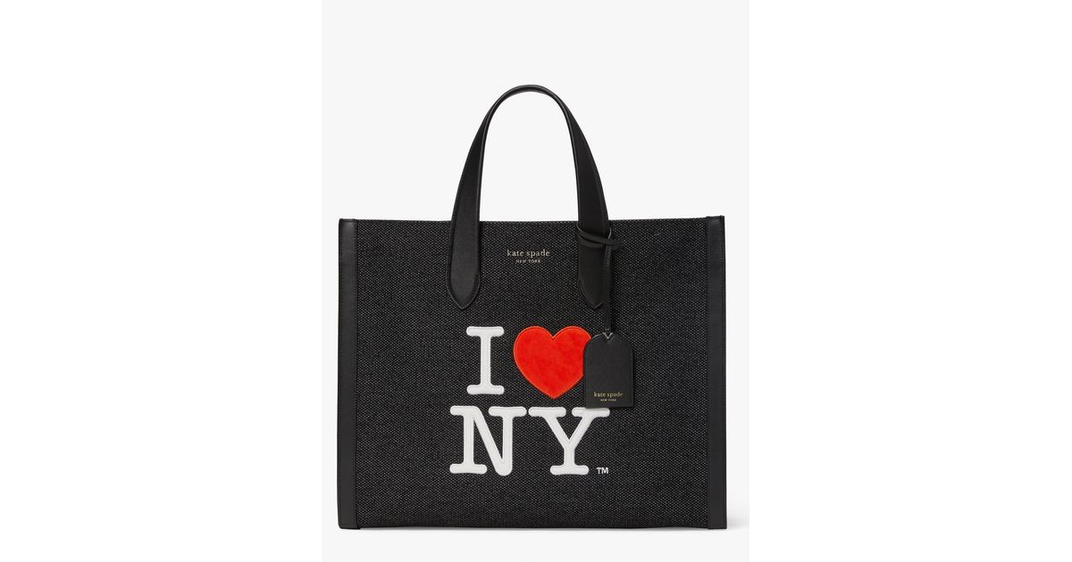 Kate Spade I Love Ny X New York Manhattan Large Tote in Black | Lyst