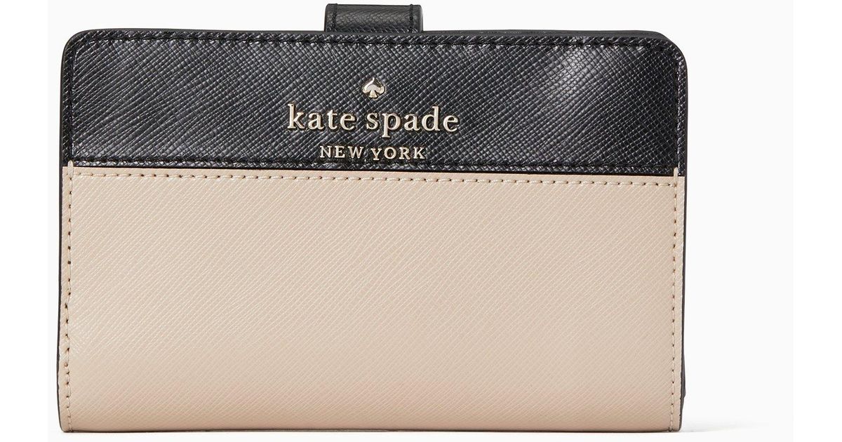Kate Spade Staci Colorblock Medium Compact Bifold Wallet - Lyst