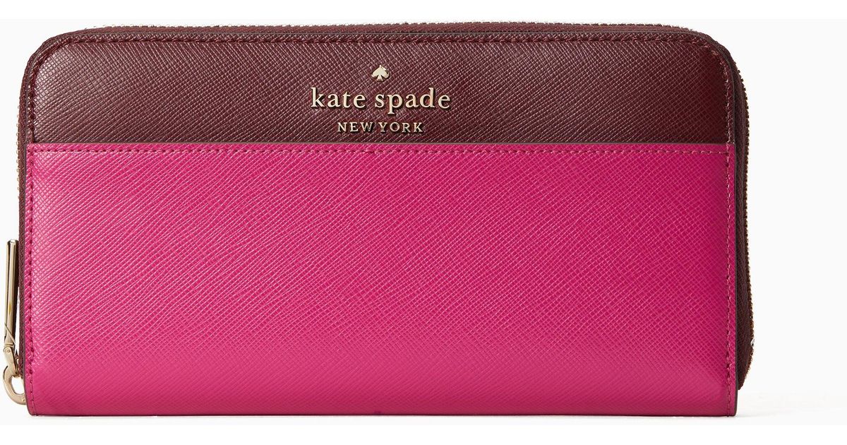 Kate Spade Large Continental Wallet in Pink - Lyst