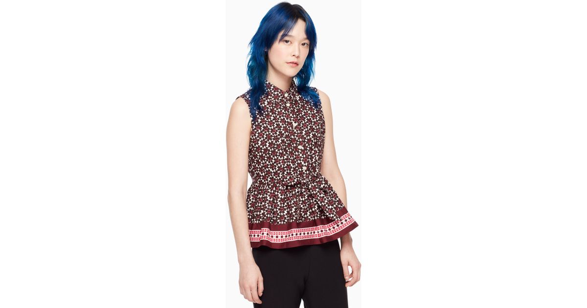 kate spade peplum top