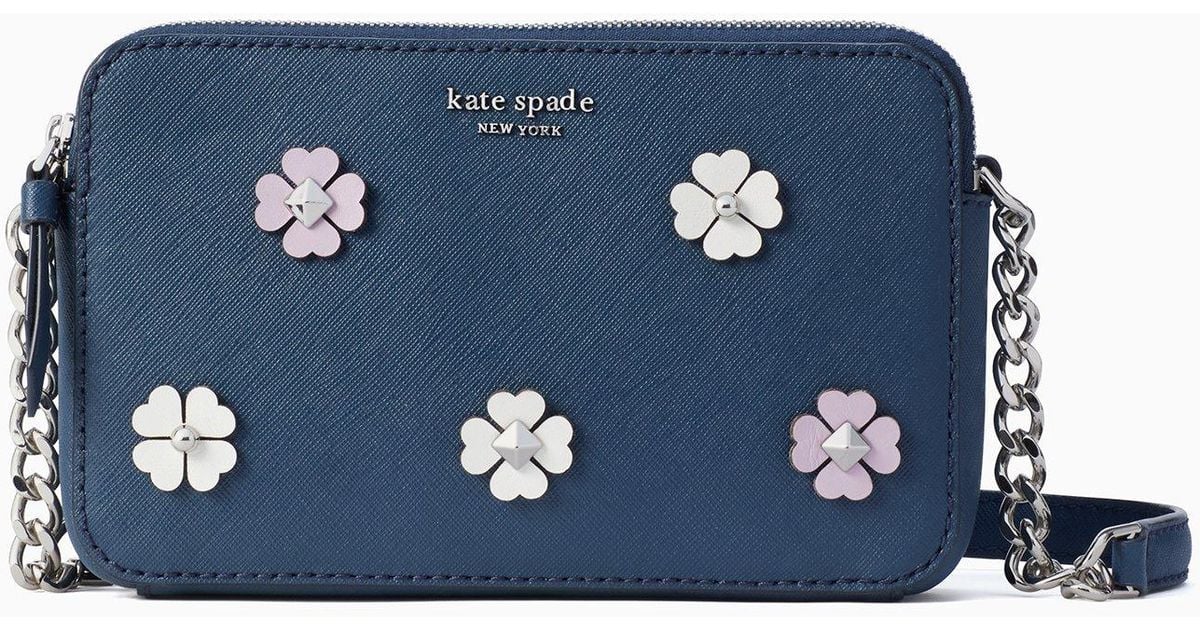 Kate Spade Cameron Spade Flower Applique Double Zip Small Crossbody in