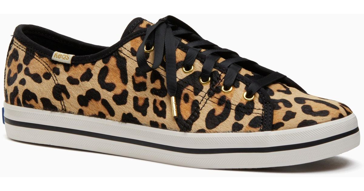 Kate Spade Canvas Keds X New York Leopard-print Sneakers in Tan (Black ...