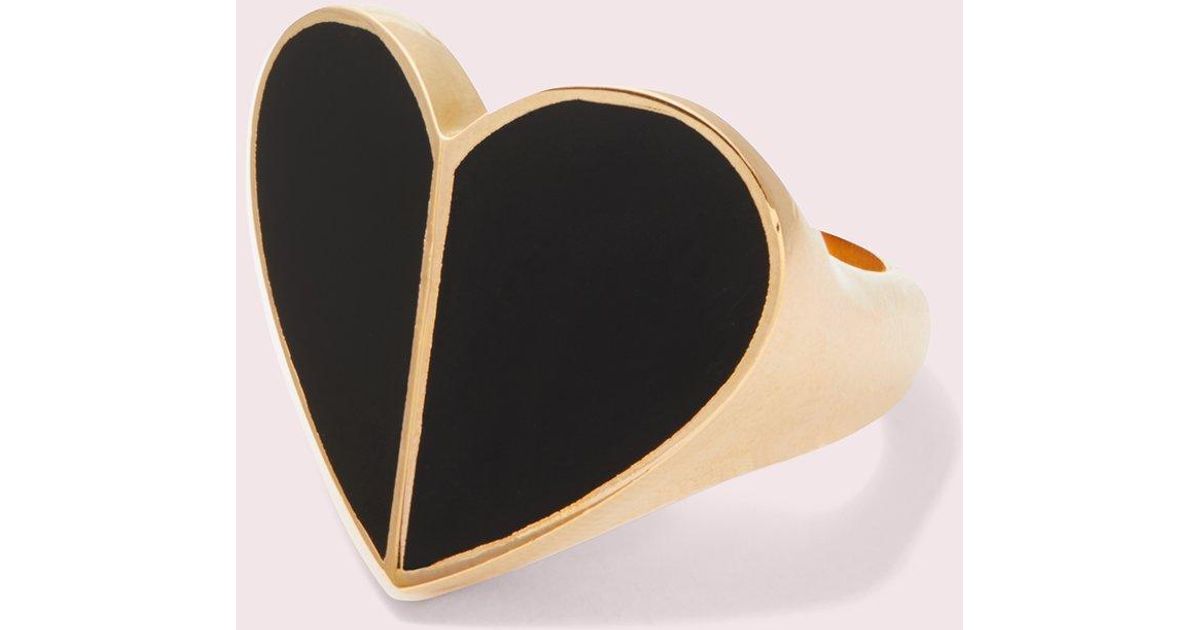 Kate Spade Heritage Spade Enamel Heart Ring Lyst