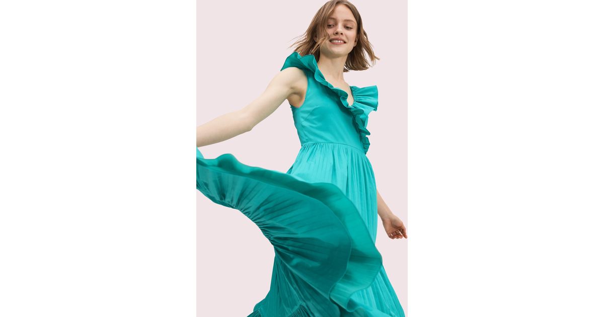 poplin ruffle tiered dress