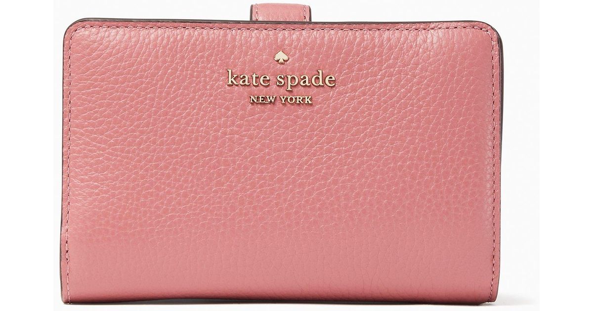 Kate Spade Leila Medium Compact Bifold Wallet in Pink Lyst
