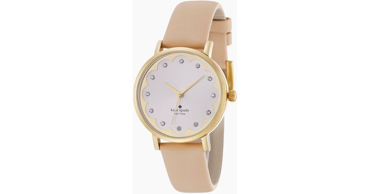 metro vachetta leather hybrid watch