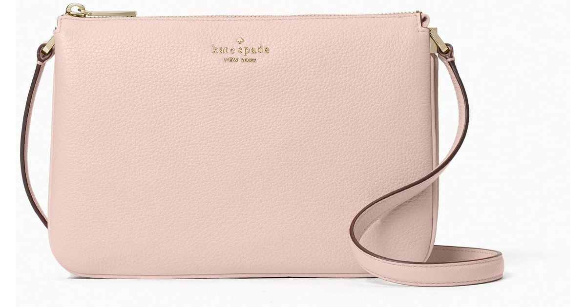 Kate Spade Leila Triple Gusset Crossbody in Rose Smoke (Pink) Lyst Canada