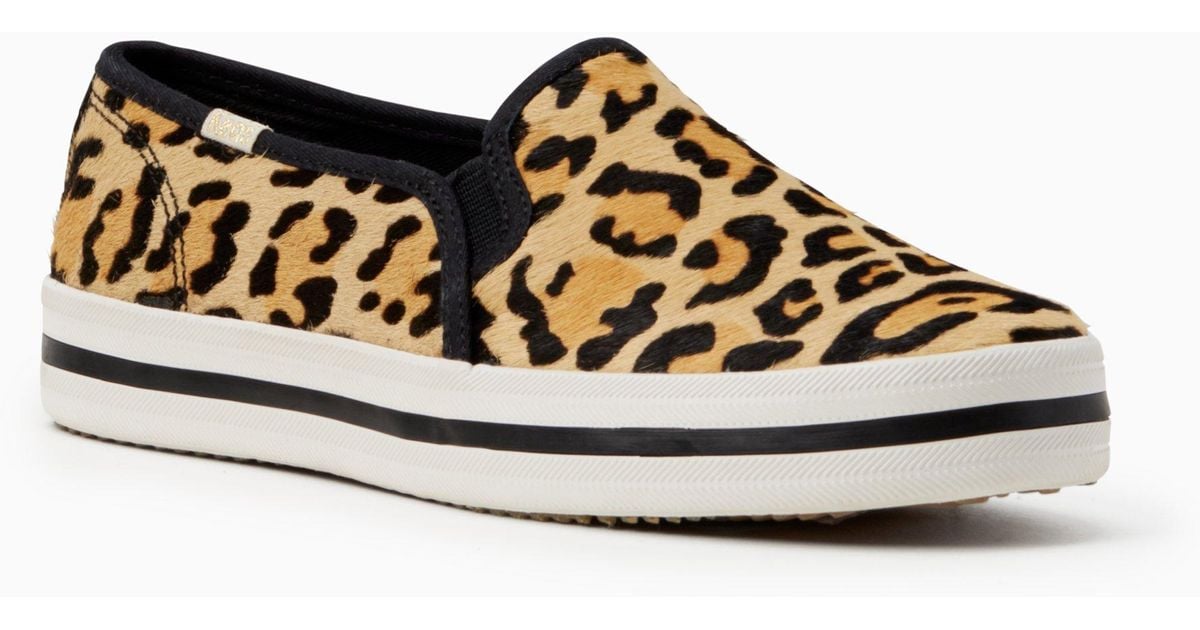 keds double decker mule leopard