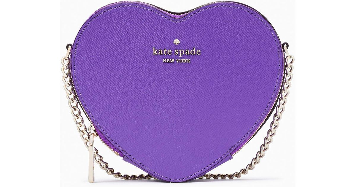 Kate Spade Love Shack Mini Heart Crossbody Bag in Purple Lyst Canada