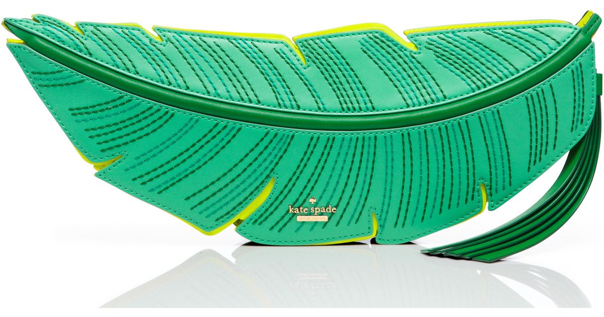 kate spade banana leaf clutch