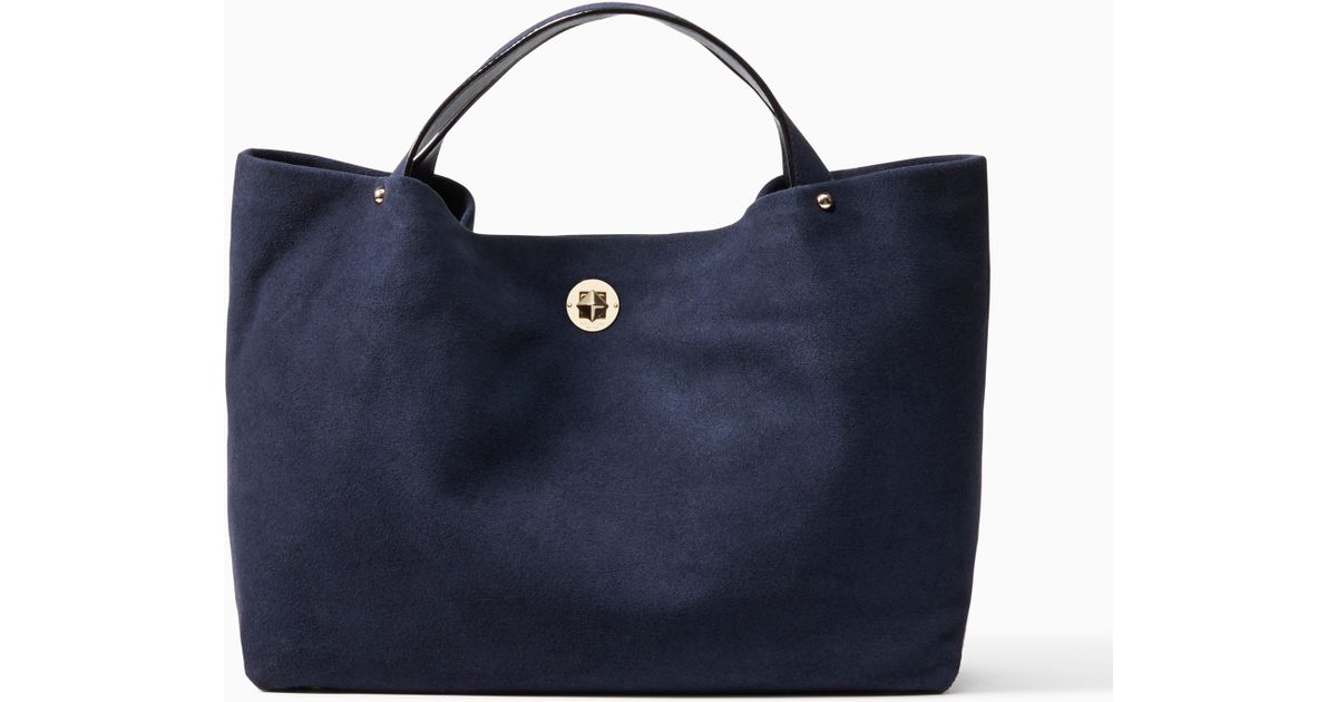 kate spade blue suede handbag