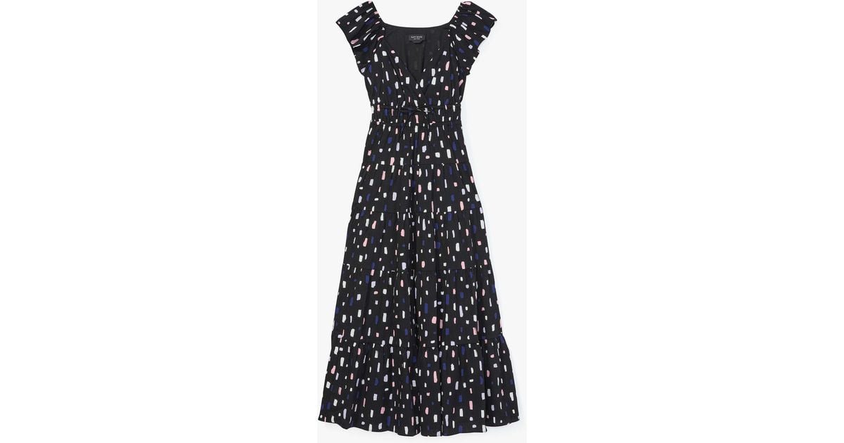 【Kate Spade】Painterly Strokes Flutter Sleeve Dress国内発送 Painterly Strokes Flutter Sleeve Dress
