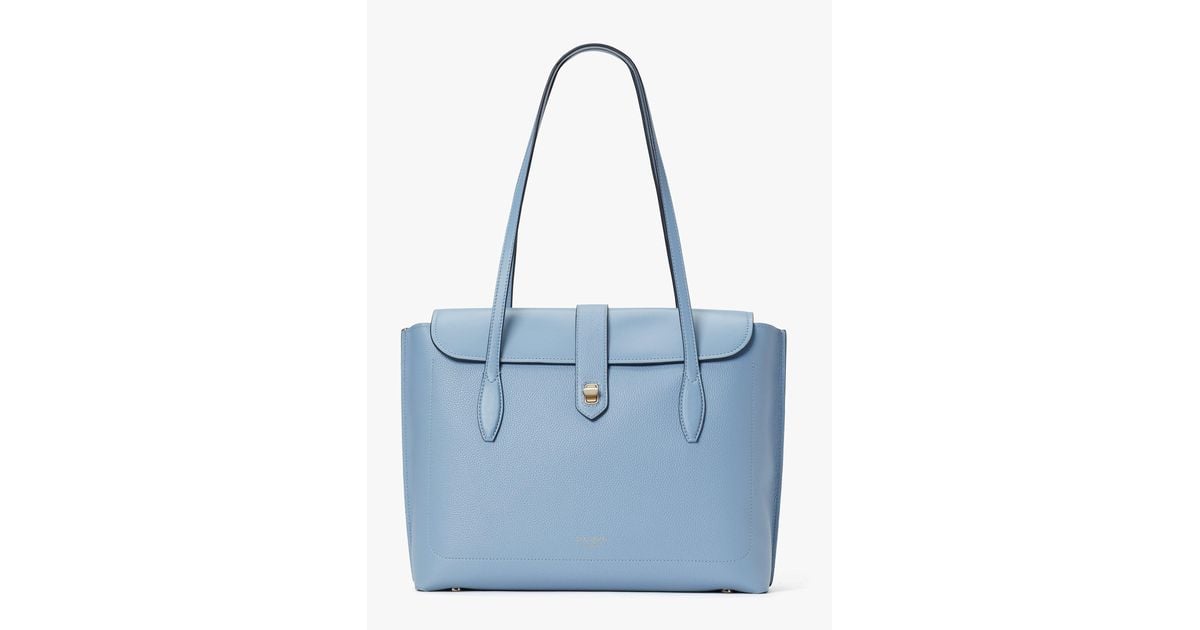 Kate Spade Leather Essential Large Work Tote in Blue - Lyst