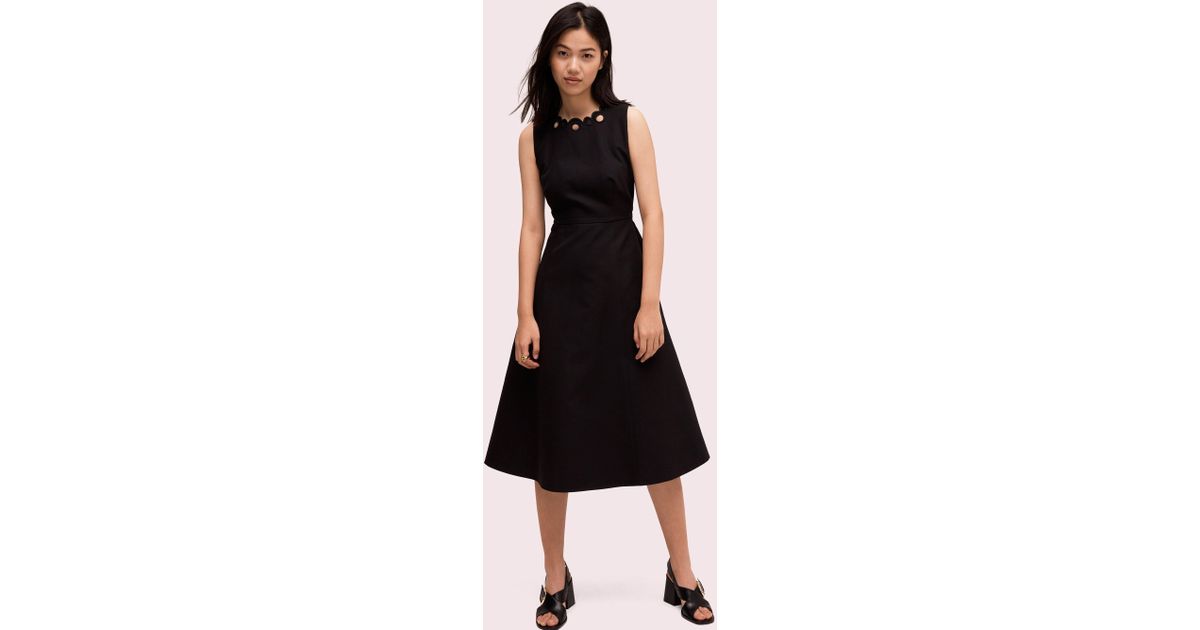 kate spade scallop block midi dress