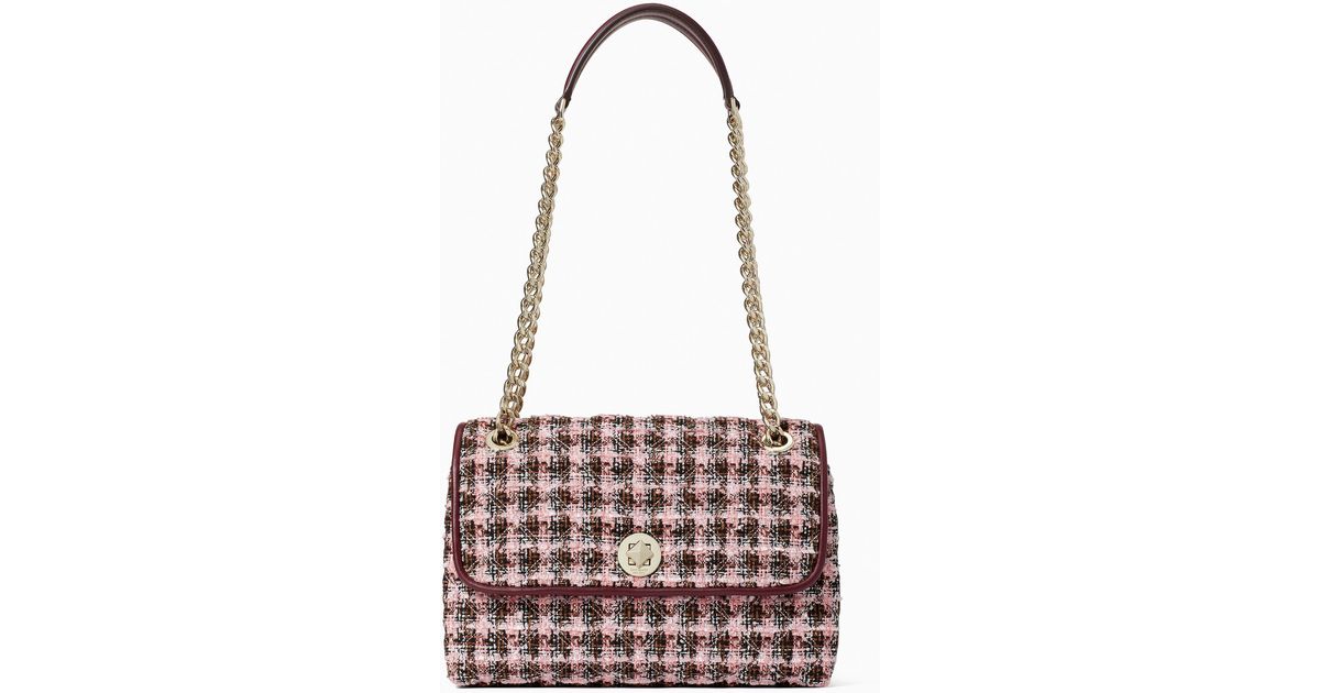 natalia solid tweed medium flap shoulder bag