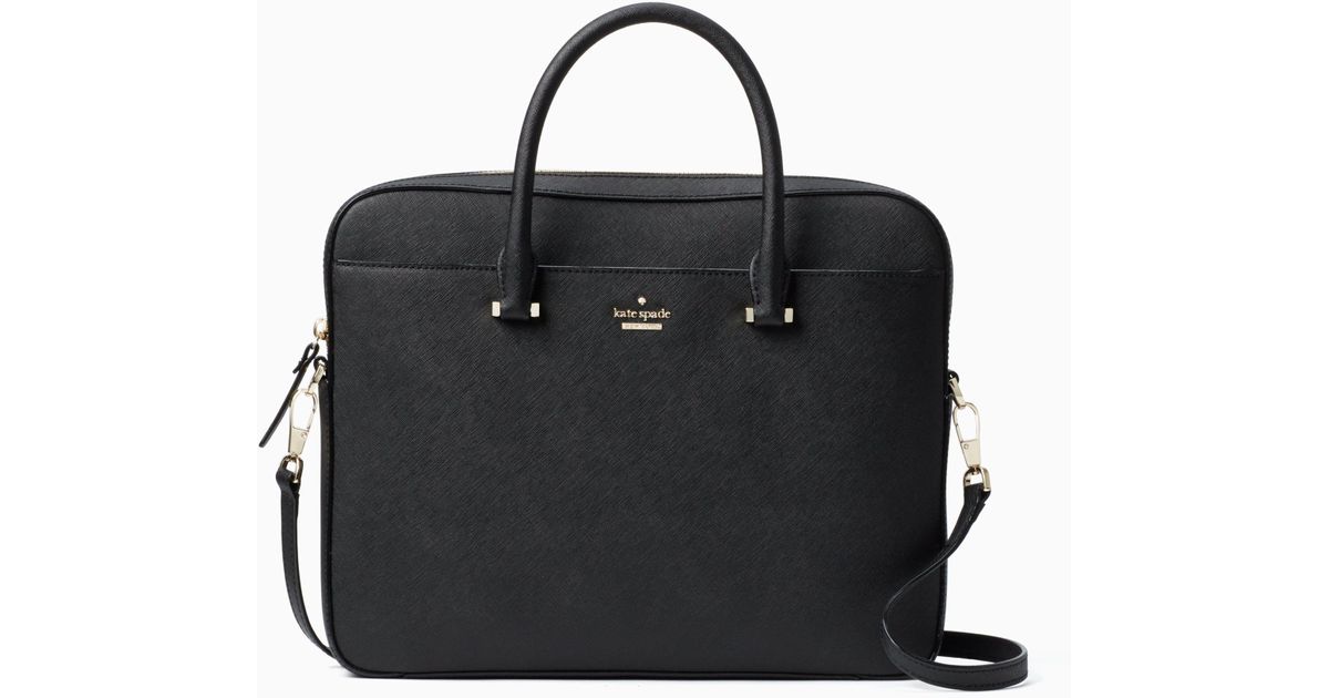 Kate Spade Leather 13" Saffiano Laptop Bag in Black Lyst