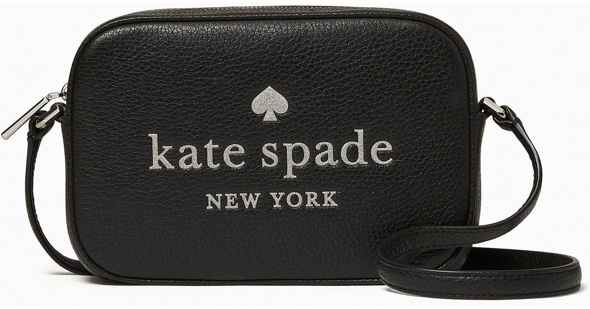 Kate Spade Glitter On Mini Camera Bag in Black | Lyst
