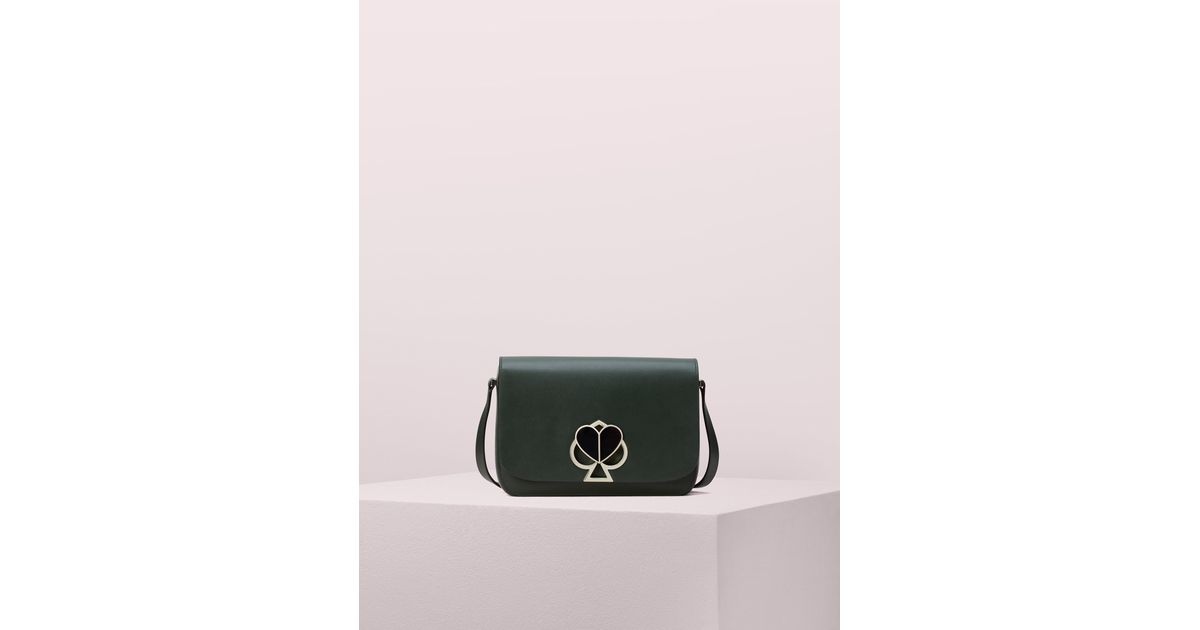 Kate Spade Leather Nicola Twistlock Medium Shoulder Bag in Green 