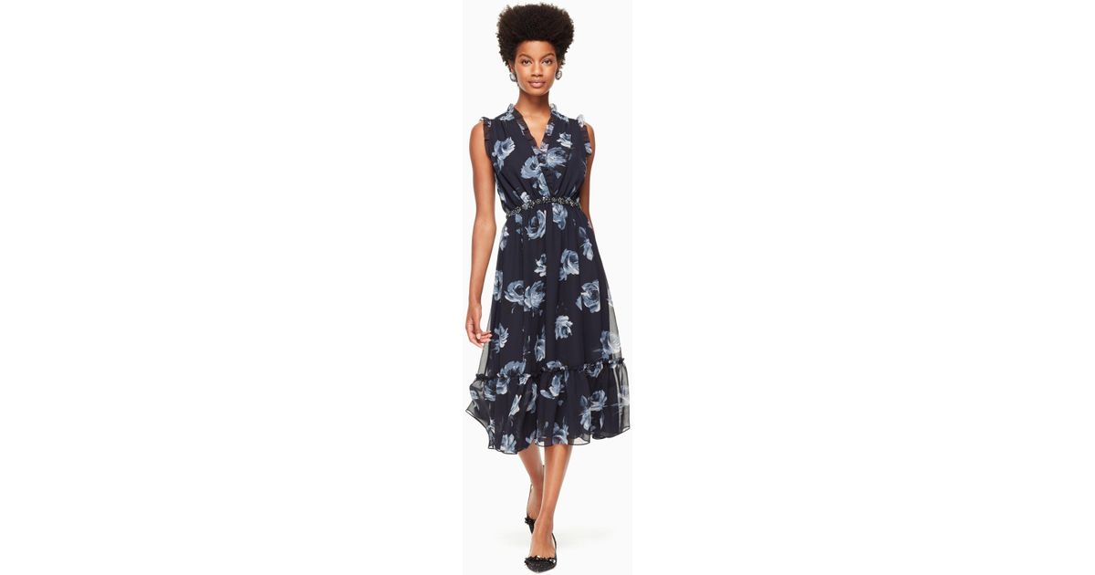 rose chiffon dress