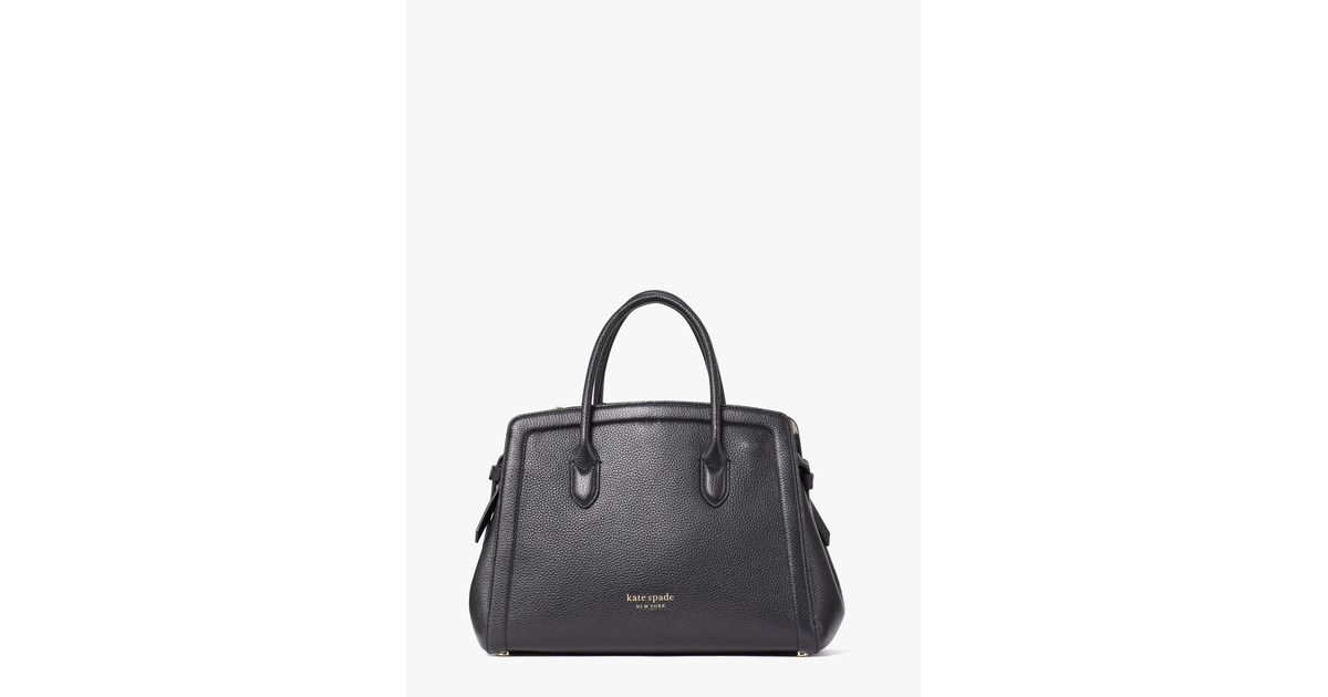 kate spade knott medium leather satchel