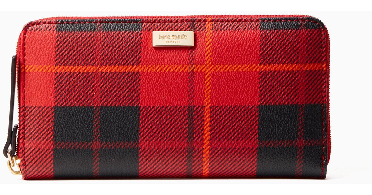kate spade plaid wallet