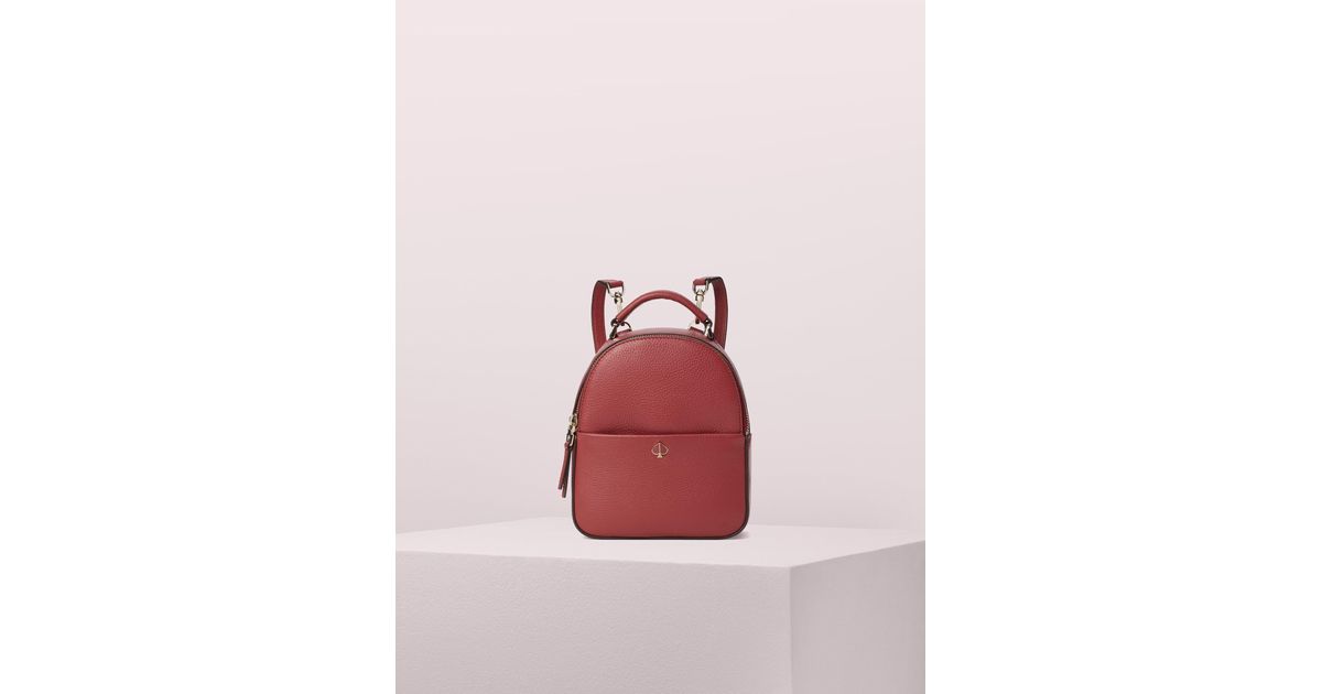 Kate Spade Leather Polly Mini Convertible Backpack in Red ...