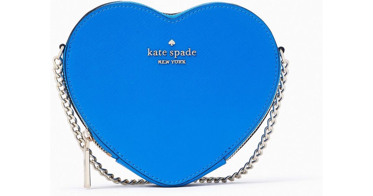 Kate Spade Love Shack Mini Heart Crossbody Bag in Blue Lyst