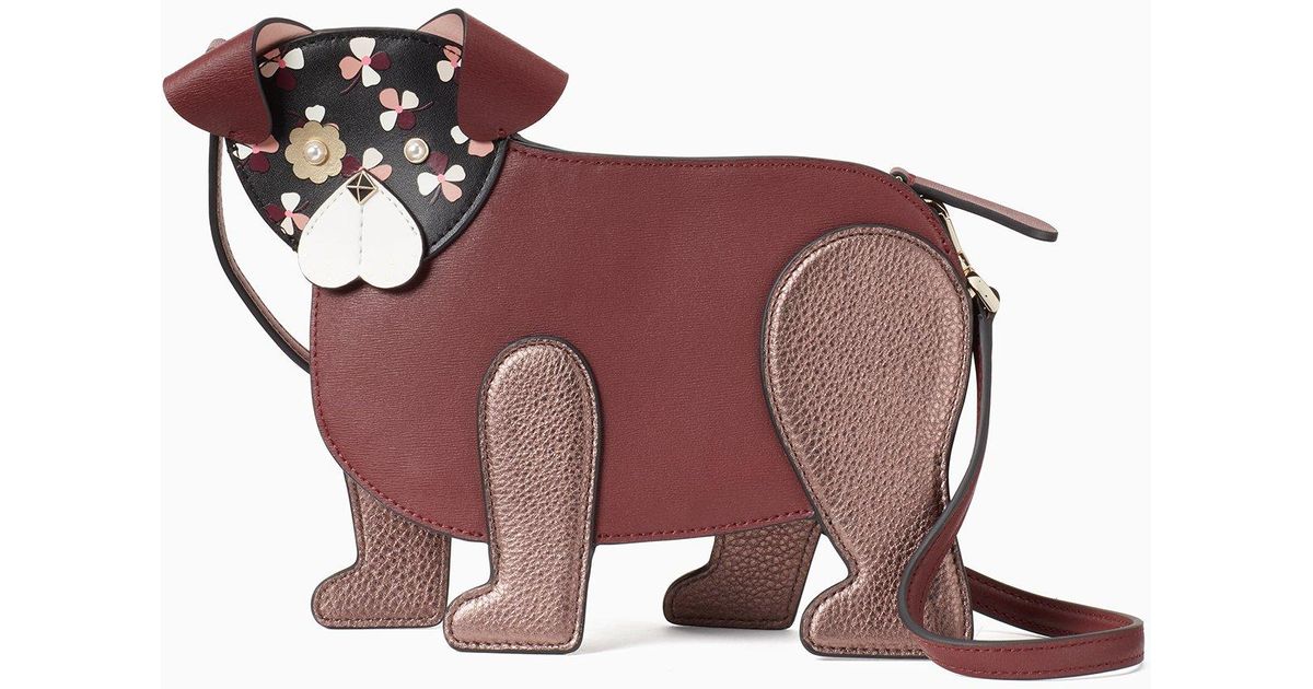 Kate Spade Leather Floral Pup Dog Crossbody Lyst