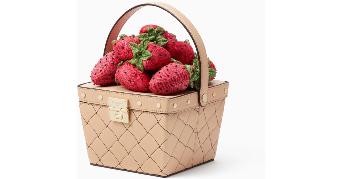 Kate Spade Picnic Perfect Woven Leather Basket Lyst