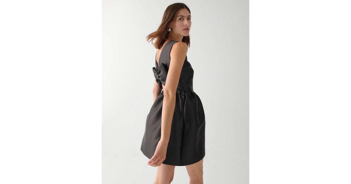 Kate Spade Outlet Fit-And-Flare Bow Dress in Black