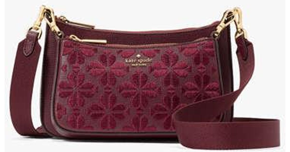 Kate Spade Duet Spade Flower Embroidered Small Crossbody | Lyst