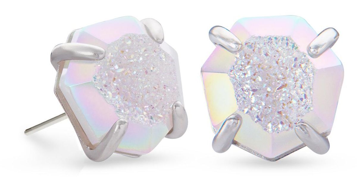 Kendra Scott Ryan Silver Stud Earrings in Metallic Lyst