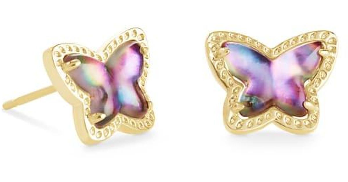 Kendra Scott Lillia Butterfly Gold Stud Earrings in Metallic Lyst