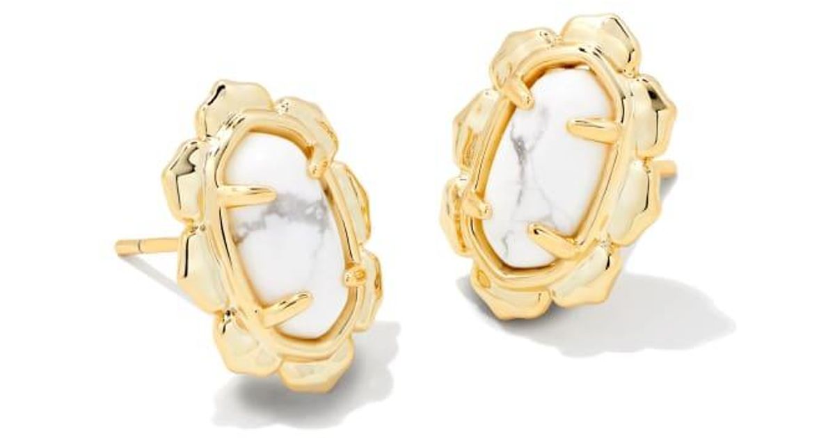 Kendra Scott Piper Gold Stud Earrings in Metallic Lyst