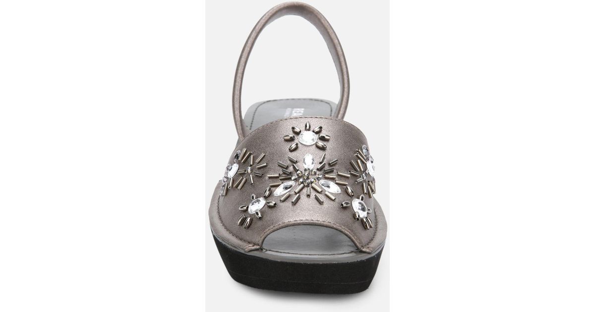 Kenneth Cole Fine Glass Jewel Sandal in Pewter (Black) - Lyst