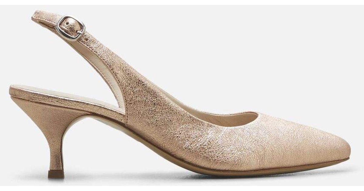 Cole Leather Jordyn Slingback Kitten Heel Lyst