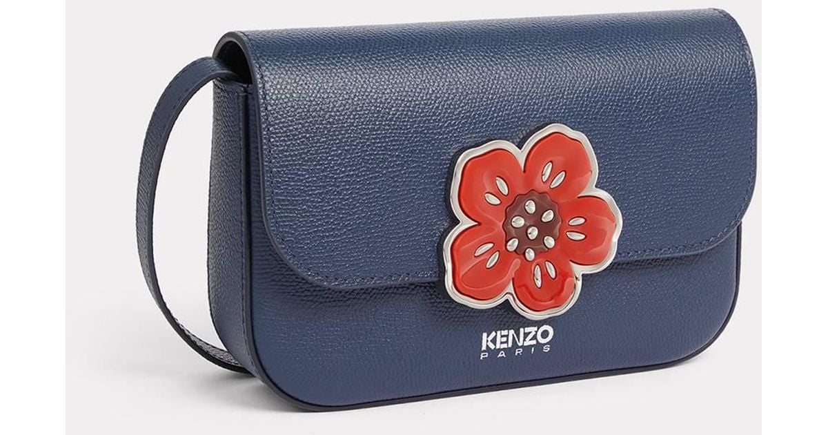 KENZO 'boke Flower' Leather Shoulder Bag in White | Lyst