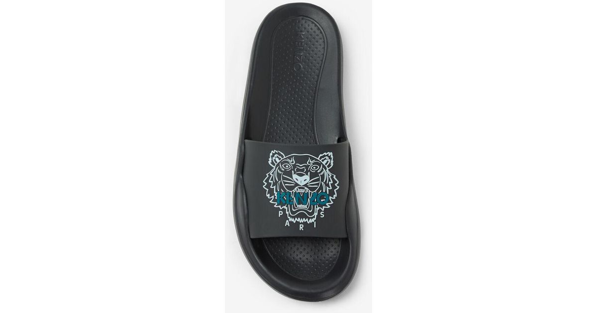 KENZO Pool Tiger Flip Flops in Black - Lyst