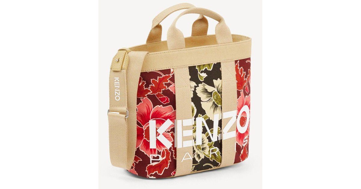 KENZO Segeltuch Kleine Tote Bag KABA Jungle Camo" in Rot Lyst AT
