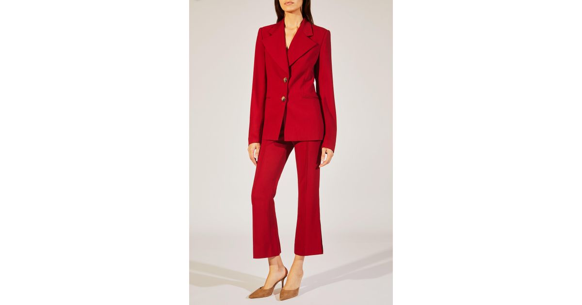 Khaite Synthetic The Marianne Pant in Red - Lyst