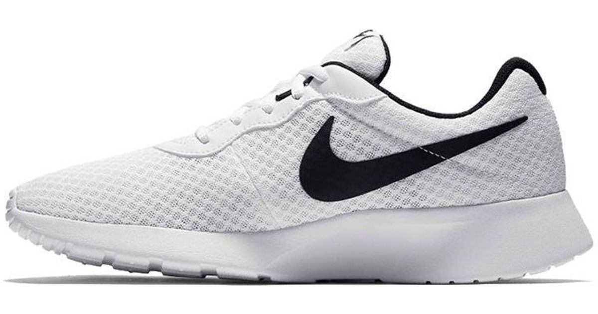 mens nike tanjun black and white
