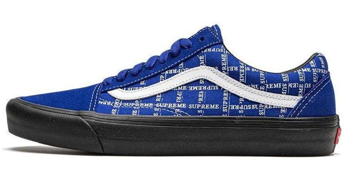 Vans Supreme X Old Skool Pro 'Logo Pattern in Blue for Men | Lyst