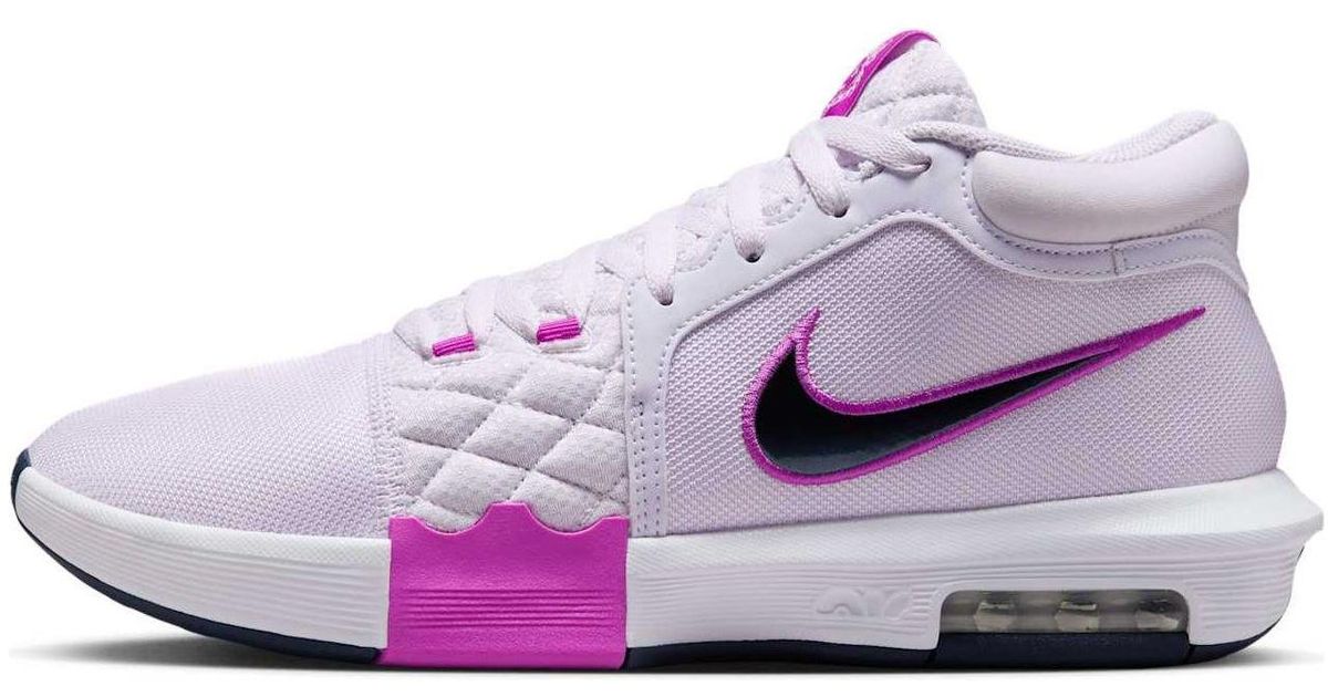 purple and white womens basketball shoes