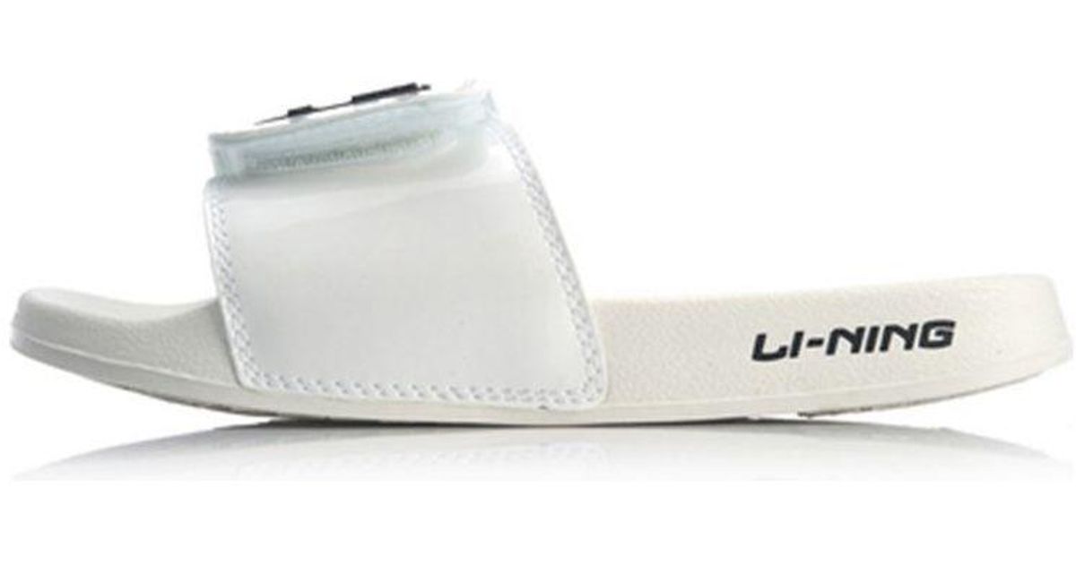 Li-ning Ln Slipper Sandals in White | Lyst