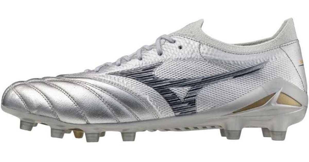 Mizuno Morelia Neo 4 Beta Japan Fg 'Platinum Pack' in Grey for Men