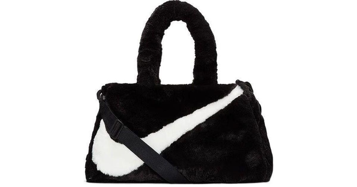 Nike Faux Fur Tote Bag in Black Lyst