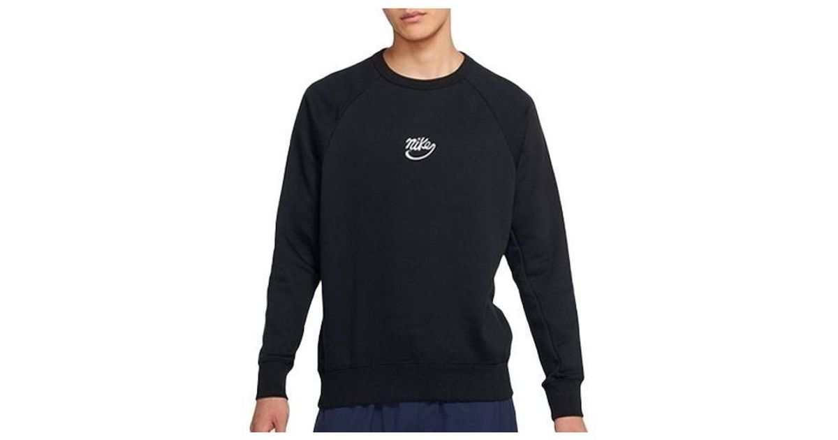 Nike Sb Icon Feece Ined Skateboard Casua Sports Round Neck Puover Back 