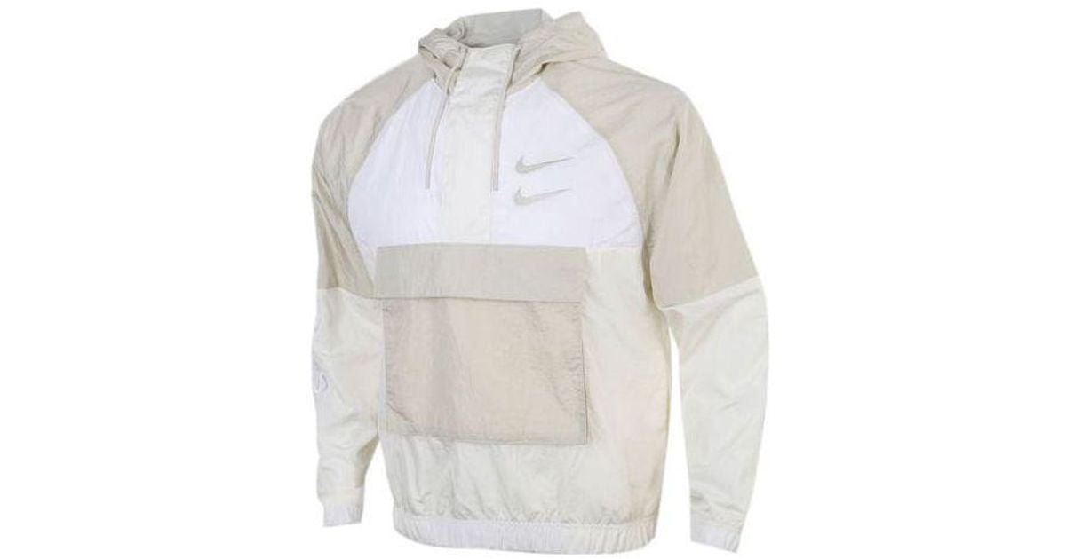 Nike Sportswear Swoosh Half Zipper Big Pocket Woven Hooded Logo