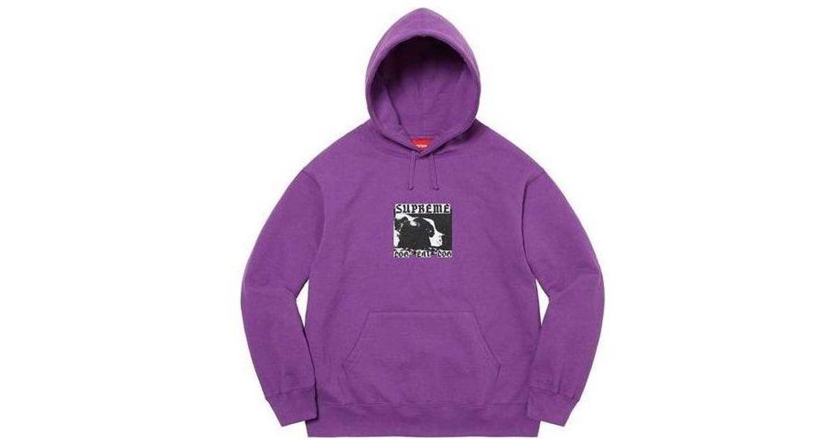 Supreme Dog Eat Dog Hooded Sweatshirt in Purple for Men | Lyst UK