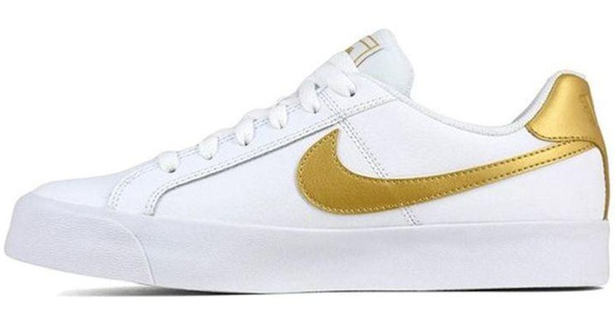Nike Court Royale Ac White/gold Lyst Nike Court Royale Ac White/gold Lyst